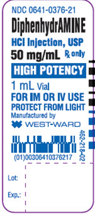 Vial Label (1000200 0641 0376 21 Diphenhydramine Vial)